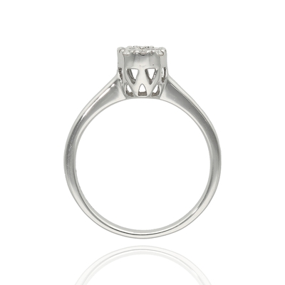 Fehér arany gyűrű 53-as méret (B15409_4I)